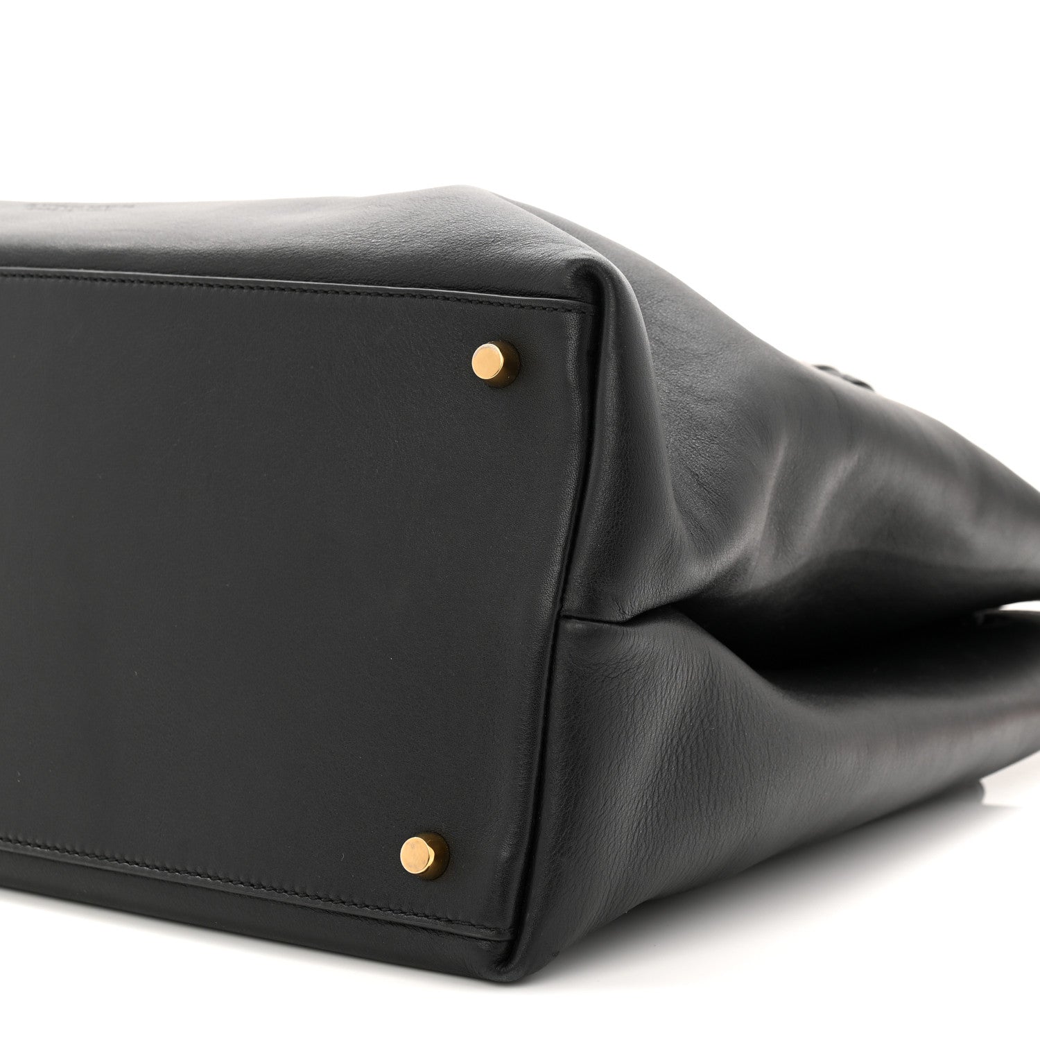 Bottega Veneta Silky Calfskin Large Andiamo Shoulder Bag Black 9 of 10