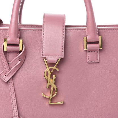 Saint Laurent Calfskin Small Monogram Cabas Vieux Rose 11 of 11