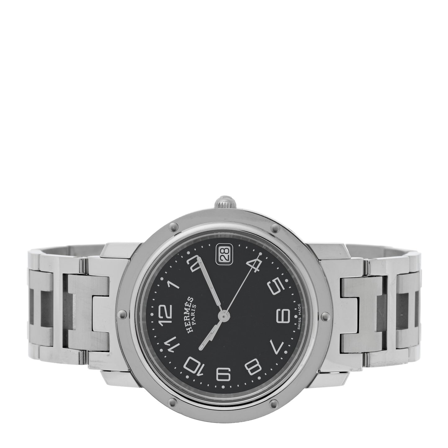 Stainless Steel 36mm Clipper Quartz Watch Black