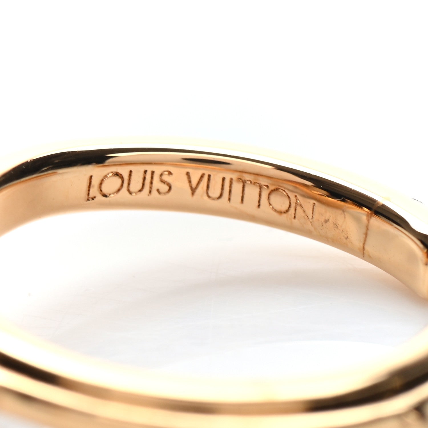 Louis Vuitton LV And Me Letter U Ring M Gold 5 of 6