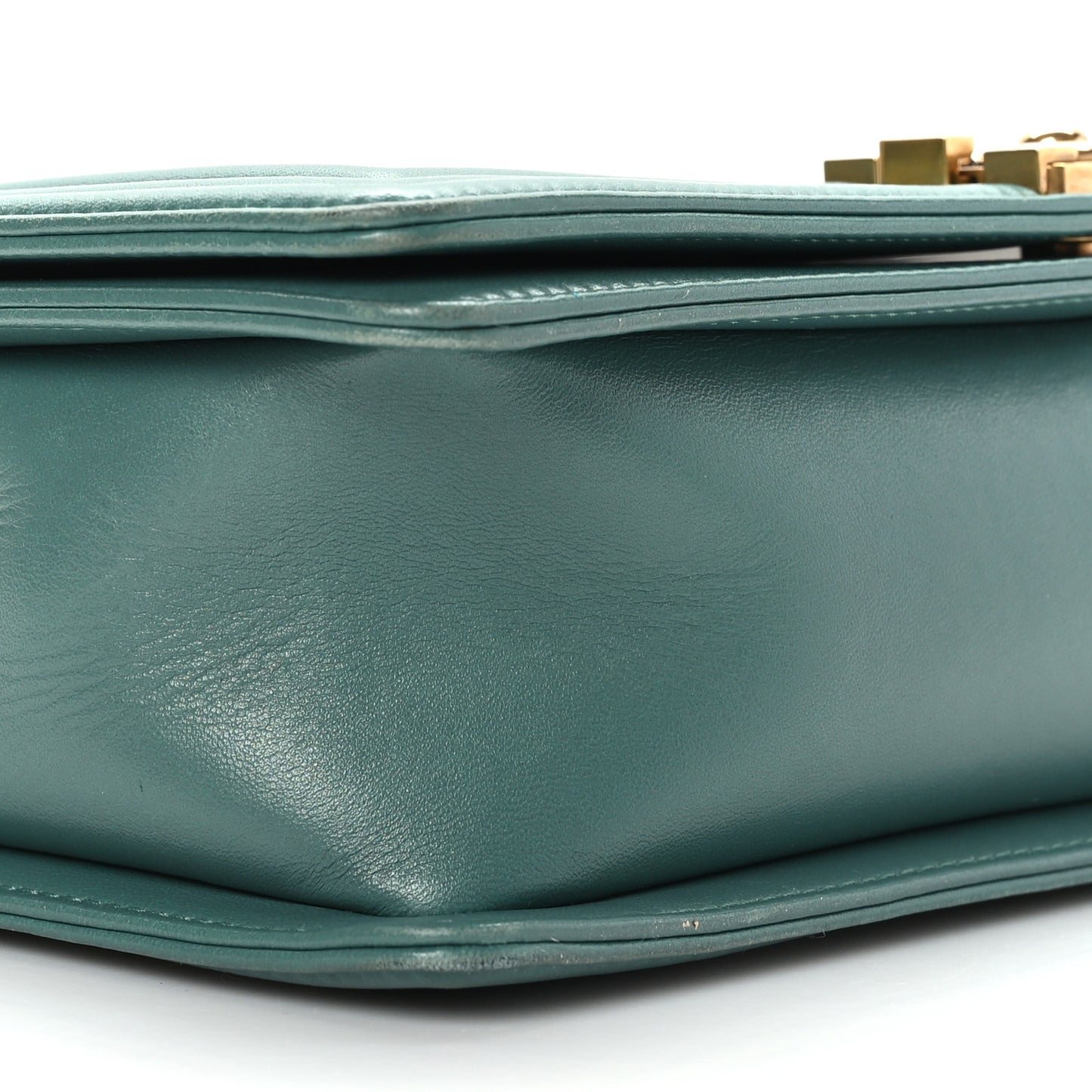 Lambskin Quilted New Medium Boy Flap Green