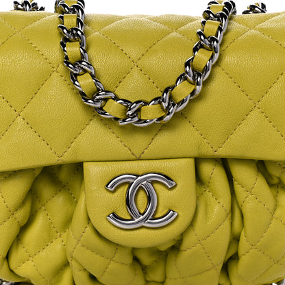 Chanel Washed Lambskin Quilted Mini Chain Around Flap Yellow 8 of 11