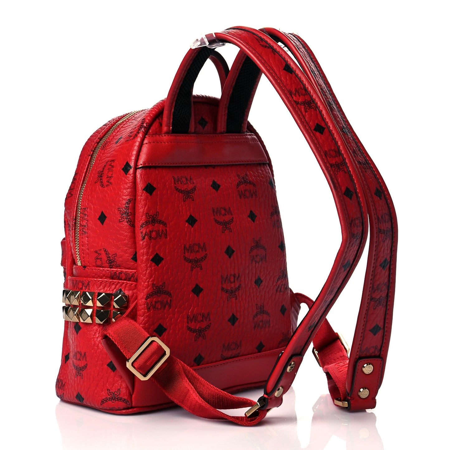 Visetos Side Stud Mini Stark Backpack Ruby Red