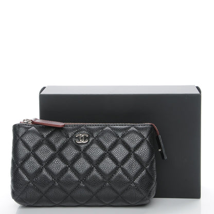 Chanel Caviar Quilted Small Cosmetic Case Black 8 of 9