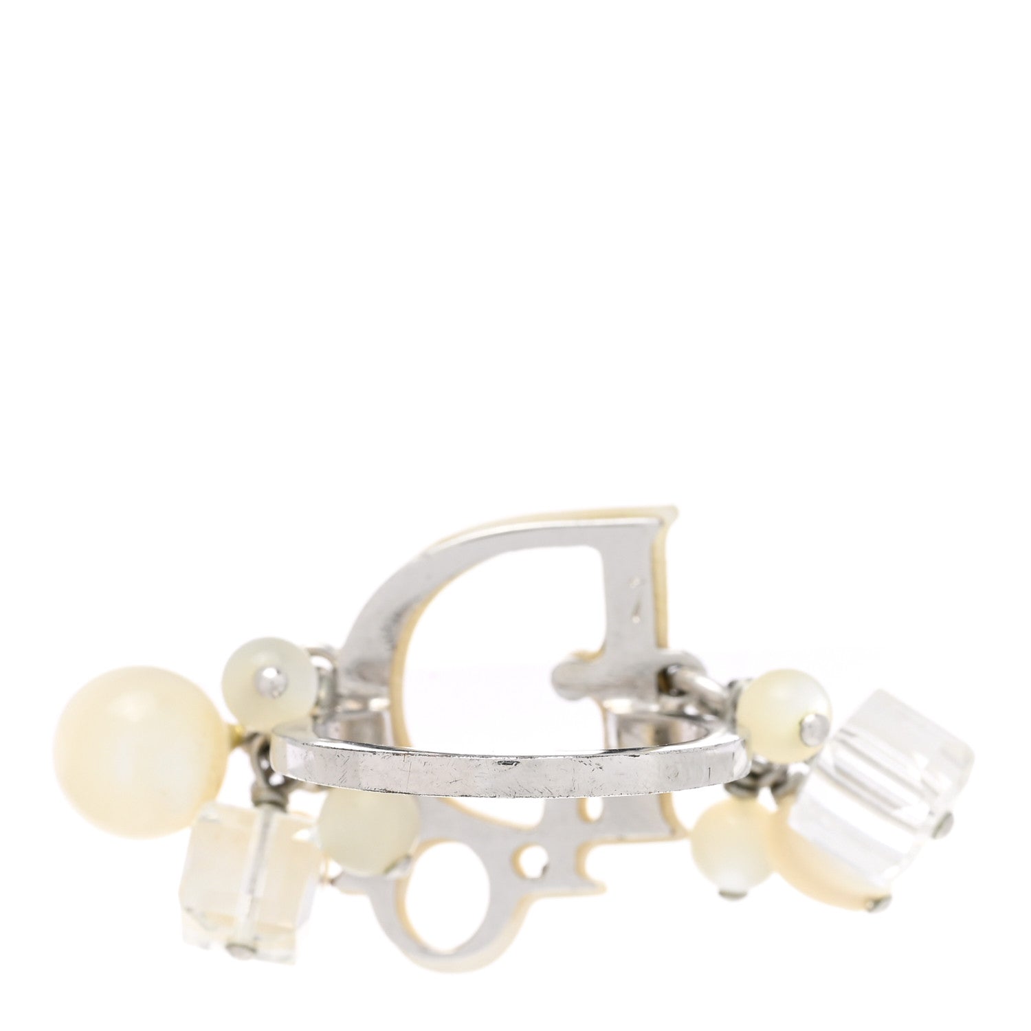 Christian Dior Enamel Bead Ring 49 5 Silver 3 of 4