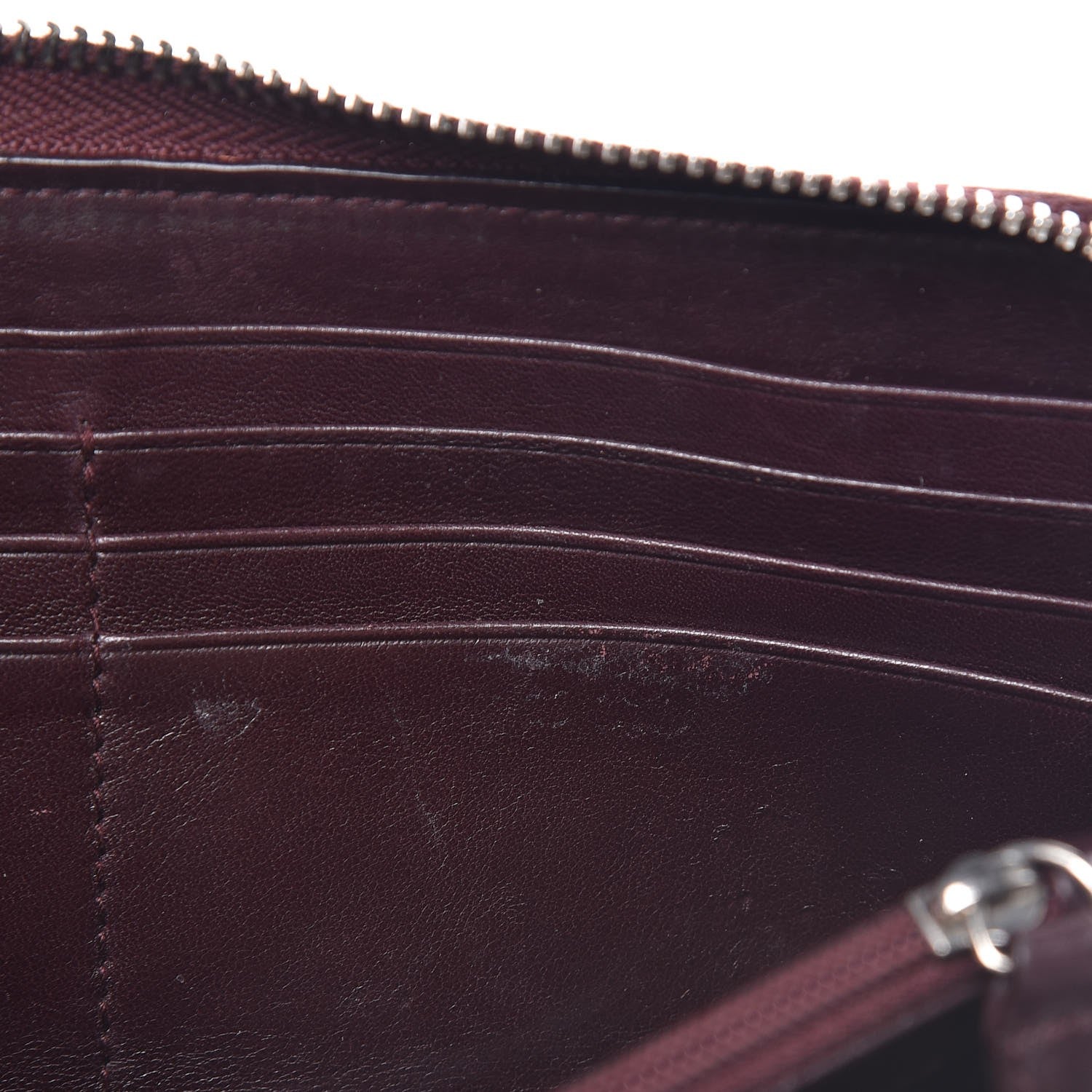Christian Dior Patent Ultimate Voyageur Zip Around Wallet Bordeaux 9 of 10