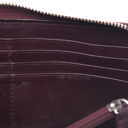 Christian Dior Patent Ultimate Voyageur Zip Around Wallet Bordeaux 9 of 10