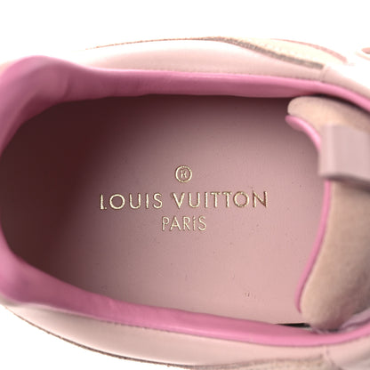 Louis Vuitton Suede Calfskin Run Away Sneakers 37.5 Pink 9 of 14