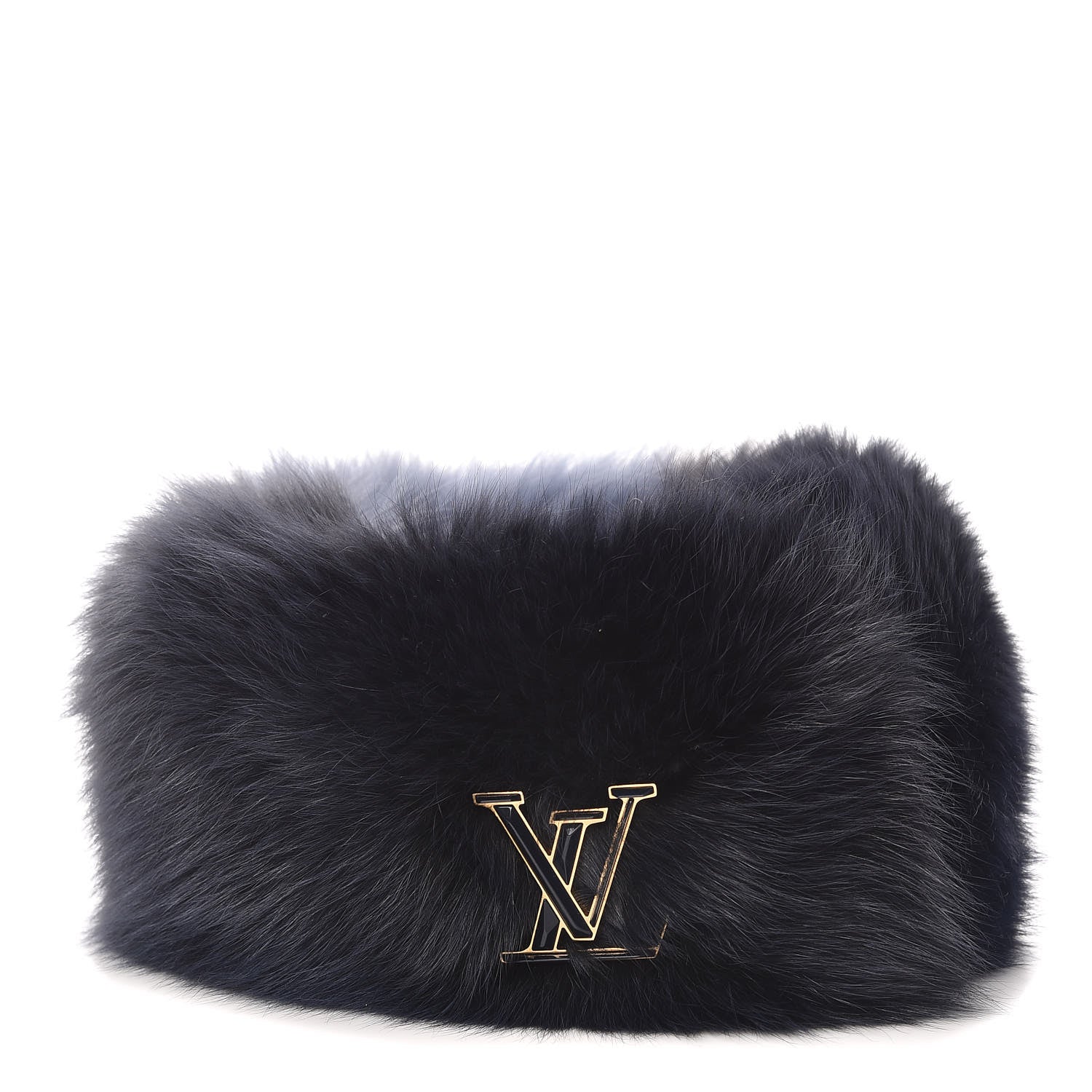 Louis Vuitton Nathalia Fox Fur Scarf Blue Nuit 3 of 5