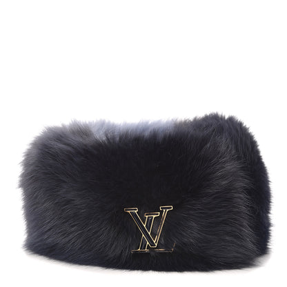 Louis Vuitton Nathalia Fox Fur Scarf Blue Nuit 3 of 5