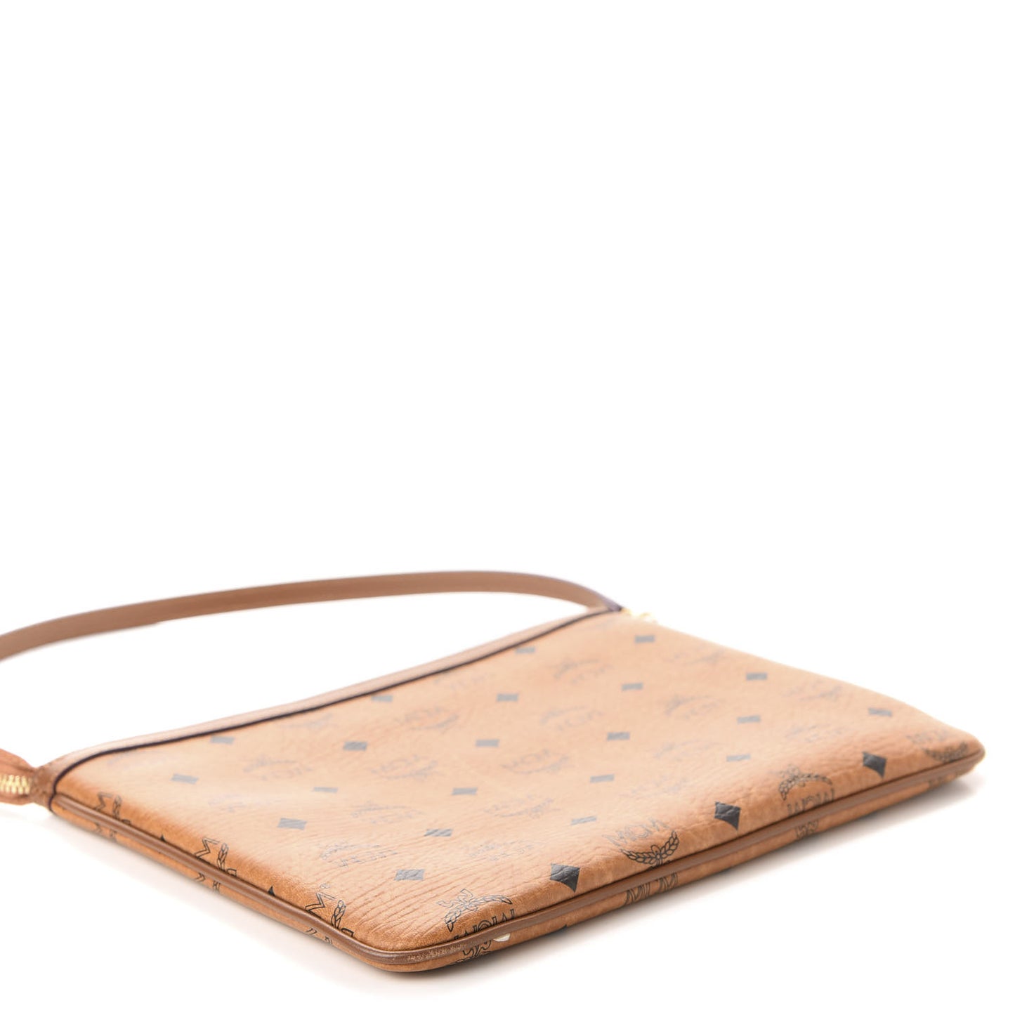 Visetos Medium Stark Wristlet Pouch Cognac
