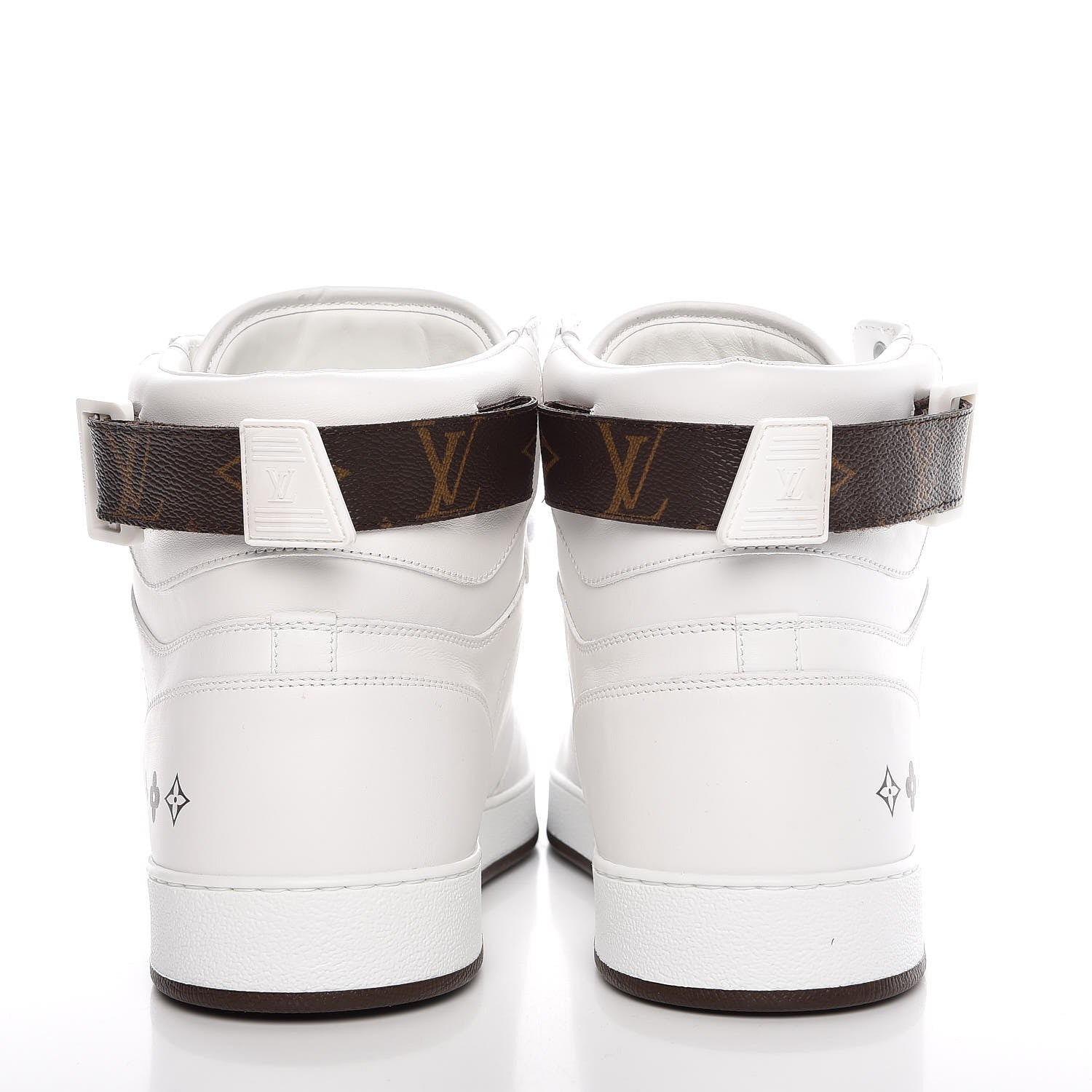 Louis Vuitton Calfskin Monogram Rivoli High Top Sneakers 10 White 6 of 11