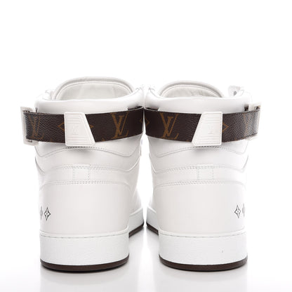 Louis Vuitton Calfskin Monogram Rivoli High Top Sneakers 10 White 6 of 11