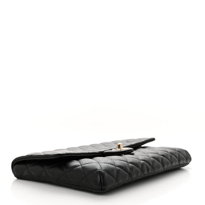 Chanel Caviar Quilted Flap Clutch Black 4 of 11