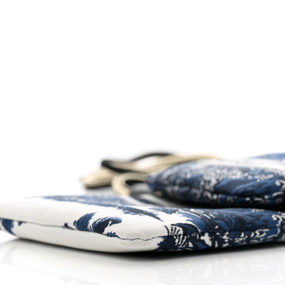 Christian Dior Technical Fabric Embroidered Palm Tree Toile De Jouy DiorTravel Multifunction Pouch Blue 11 of 13