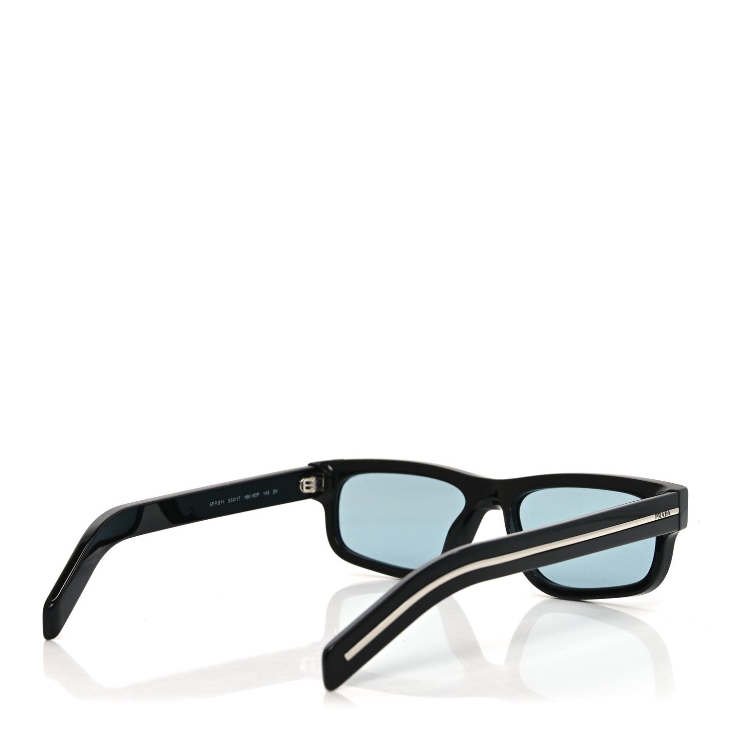 Prada Acetate Rectangular Sunglasses SPR B11 Black 1815579
