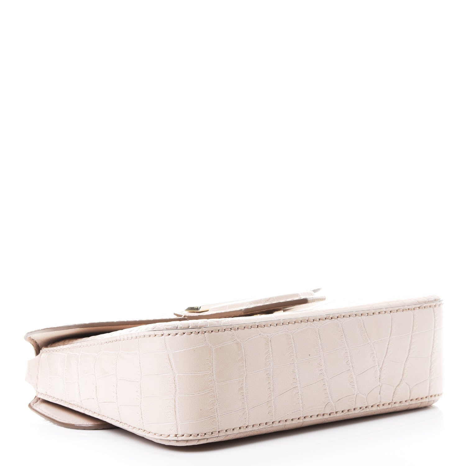 Givenchy Calfskin Crocodile Embossed Mini Nobile Shoulder Bag Nude Pink 3 of 5