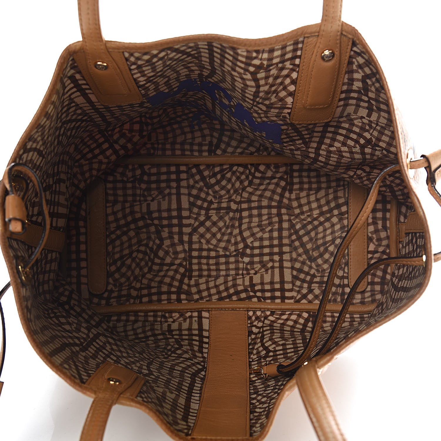 MCM Visetos Medium Liz Reversible Shopper Tote Cognac 8 of 19