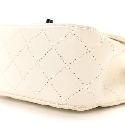 Chanel Crumpled Calfskin Quilted Mini Square Flap White 10 of 12