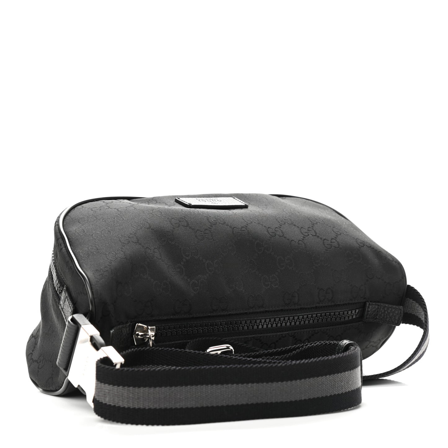 Nylon Monogram Fanny Pack Belt Bag Black