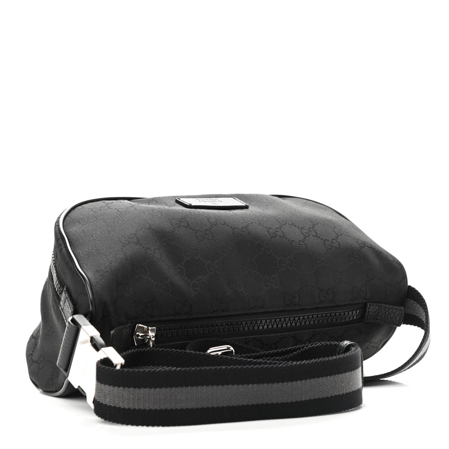Gucci Nylon Monogram Fanny Pack Belt Bag Black 3 of 9