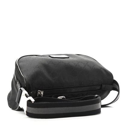 Gucci Nylon Monogram Fanny Pack Belt Bag Black 3 of 9