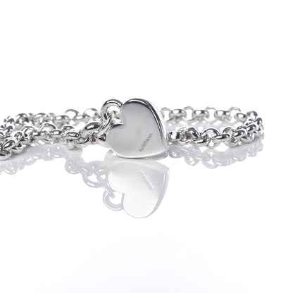 Gucci Sterling Silver Trademark Heart Charm Bracelet 5 of 6