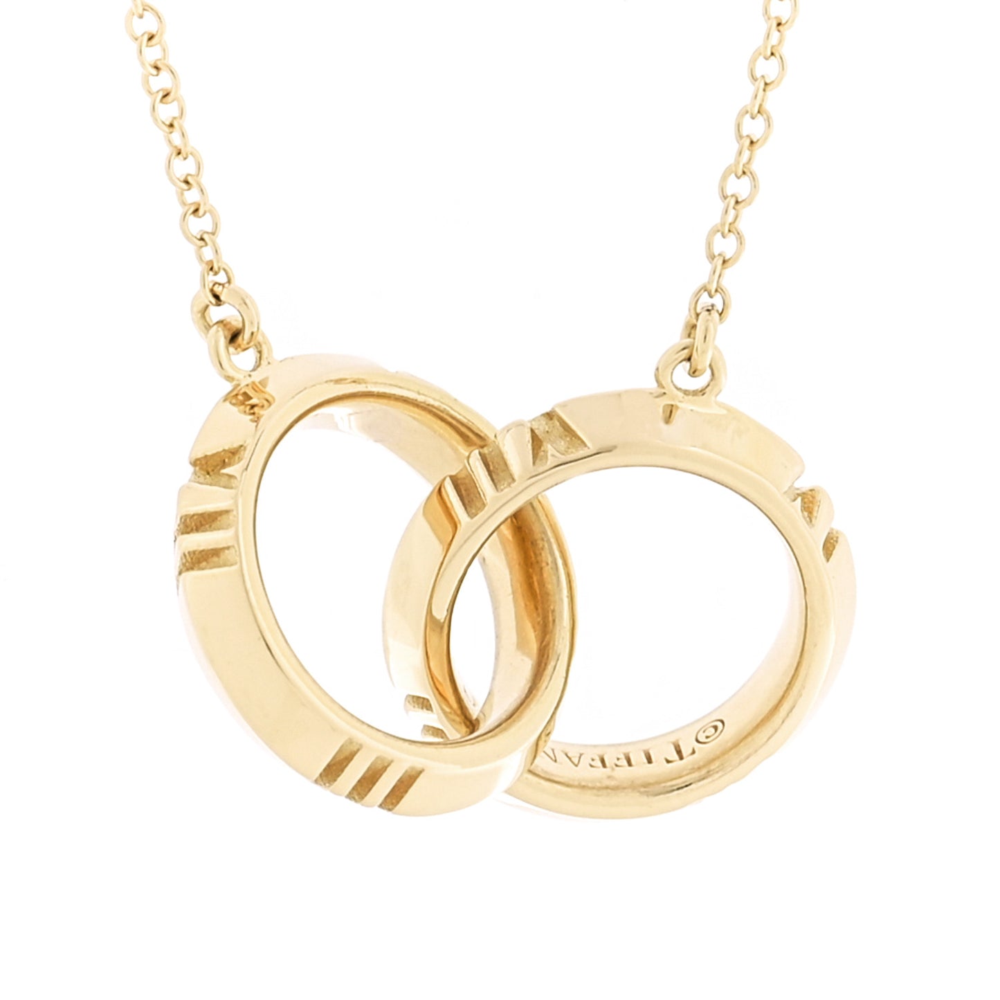 18K Yellow Gold Interlocking Atlas Open Pendant Necklace