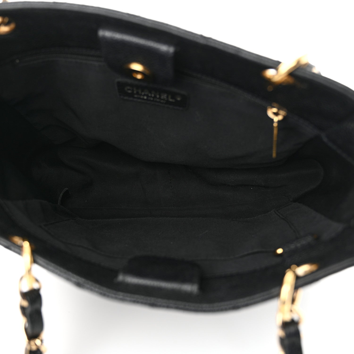 Chanel Caviar Quilted Petit Shopping Tote PST Black 5 of 13