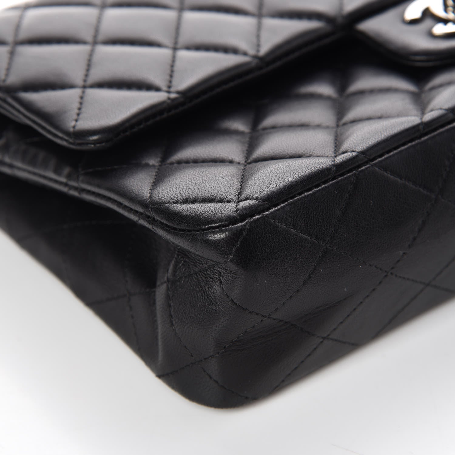 Chanel Lambskin Quilted Medium Double Flap Black 5 of 9