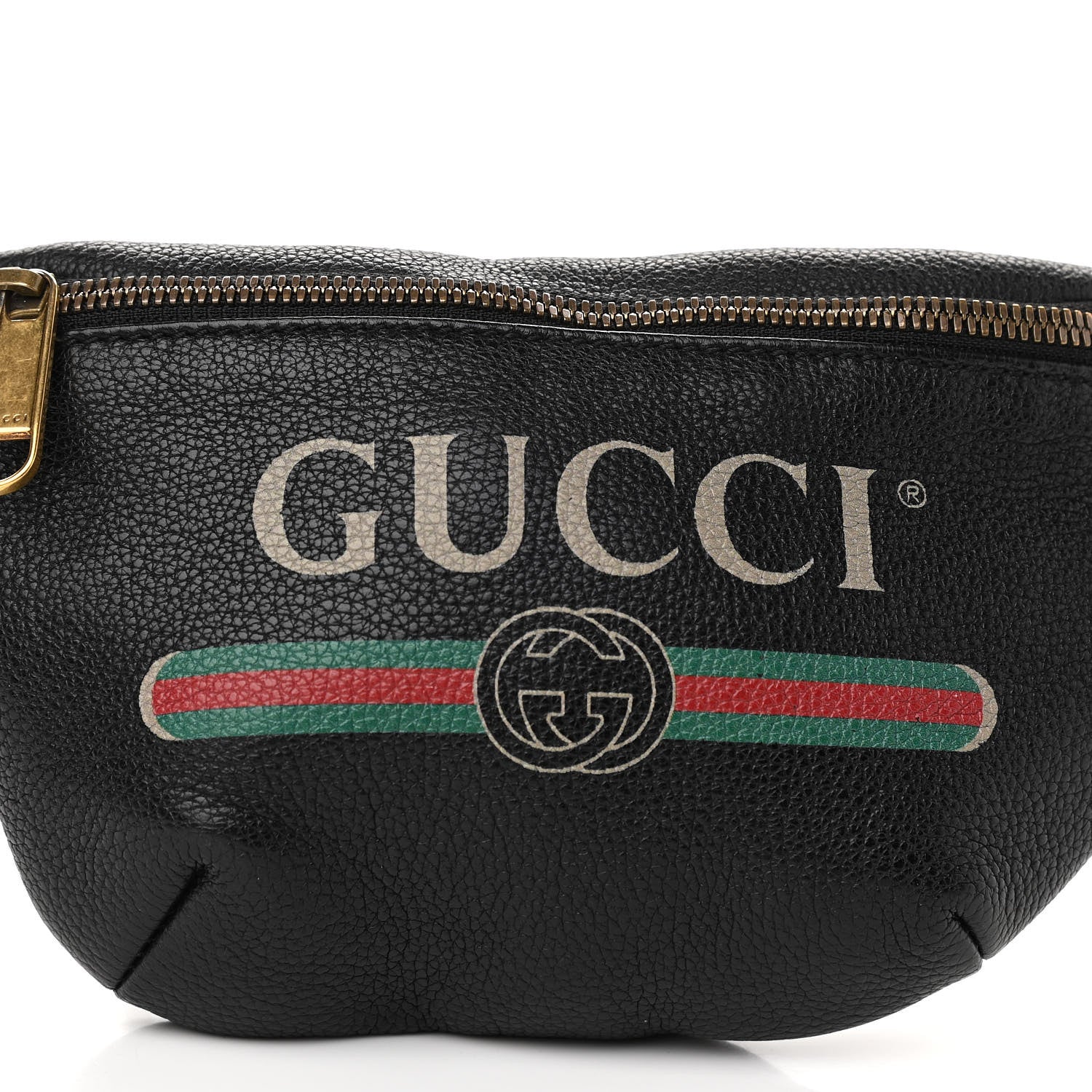 Gucci Grained Calfskin Small Logo Belt Bag Black 8 of 14