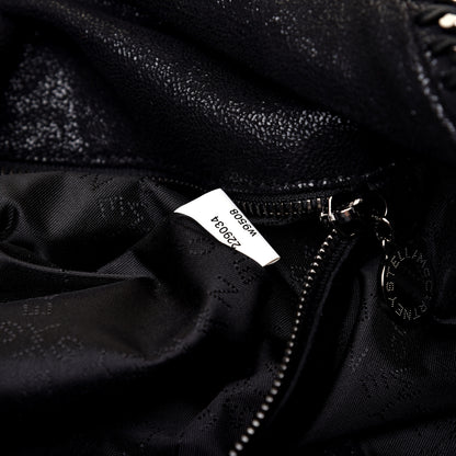 Stella McCartney Eco Fur Houndstooth Big Falabella Fold Over Tote Black White 9 of 10