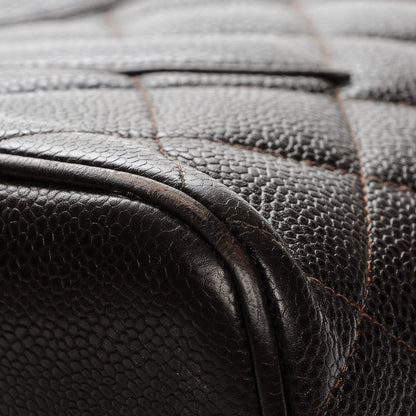 Chanel Caviar Quilted Medallion CC Tote Dark Brown 9 of 12