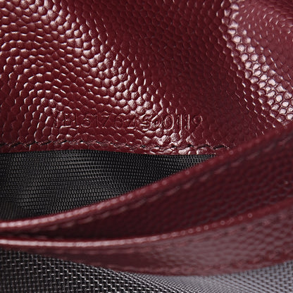 Saint Laurent Grain De Poudre Matelasse Chevron Monogram Zipped Card Case Palissandre 7 of 8