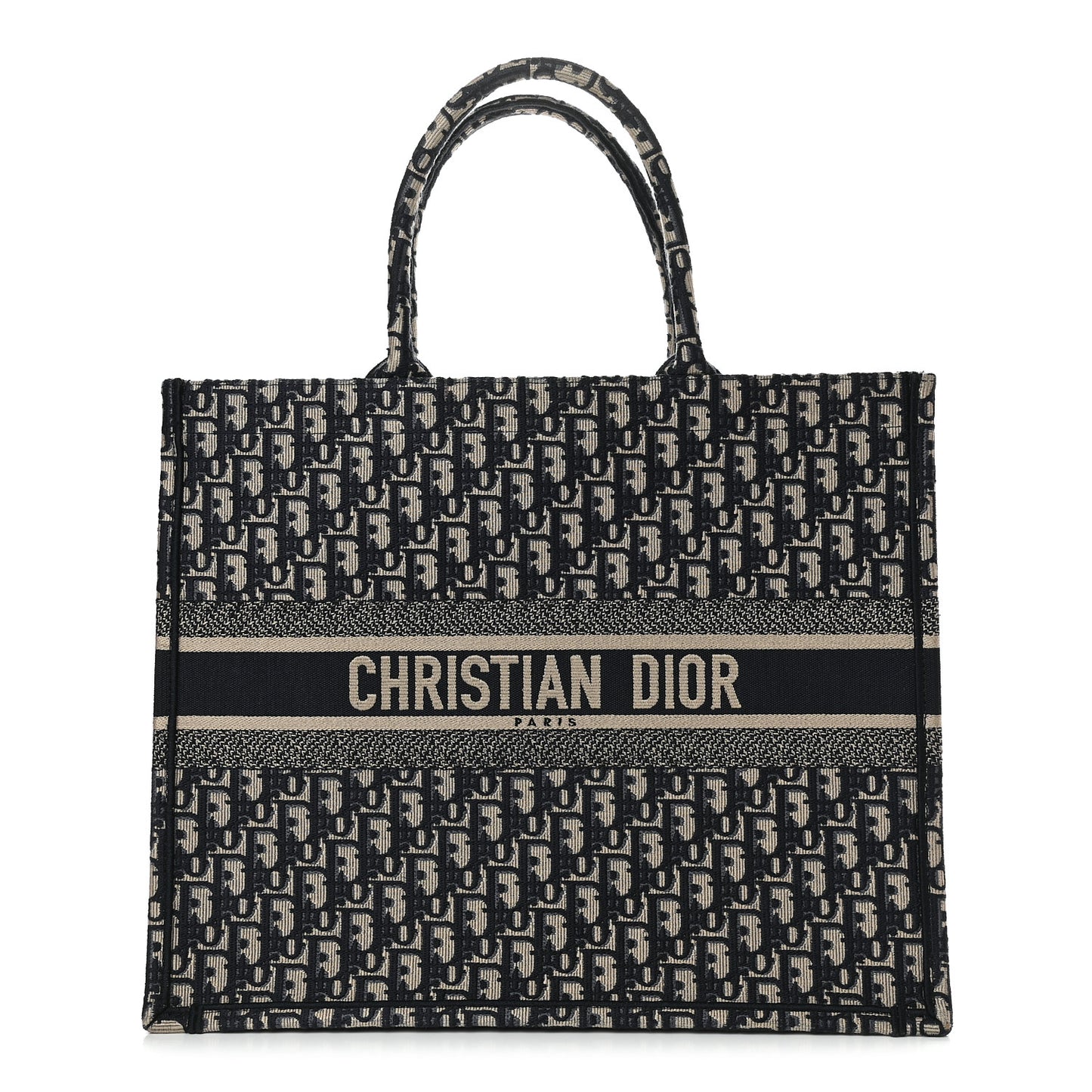 Oblique Book Tote Blue Multicolor