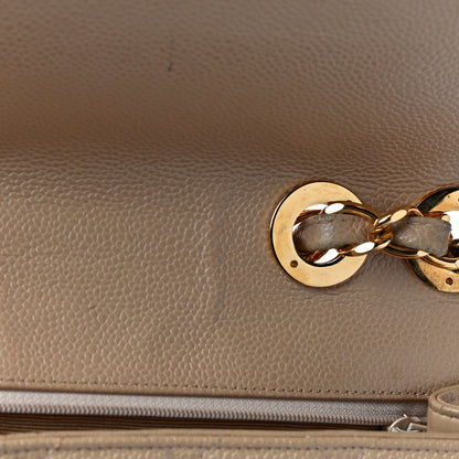 Chanel Caviar Quilted Jumbo Single Flap Beige 22 of 28