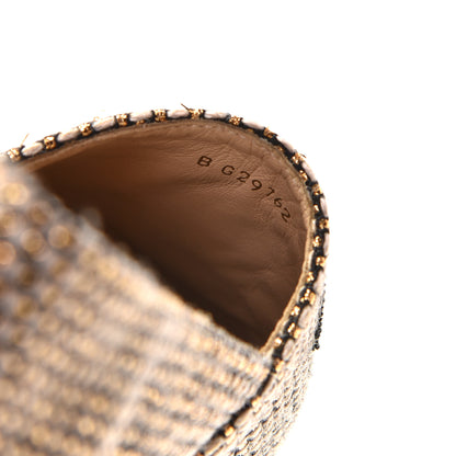 Chanel Tweed Grosgrain CC Espadrilles 36 Gold Beige Black 7 of 12