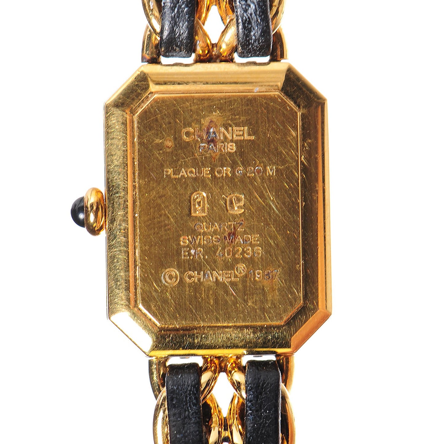 Stainless Steel Lambskin 20mm Chain Premiere Quartz Watch Gold M