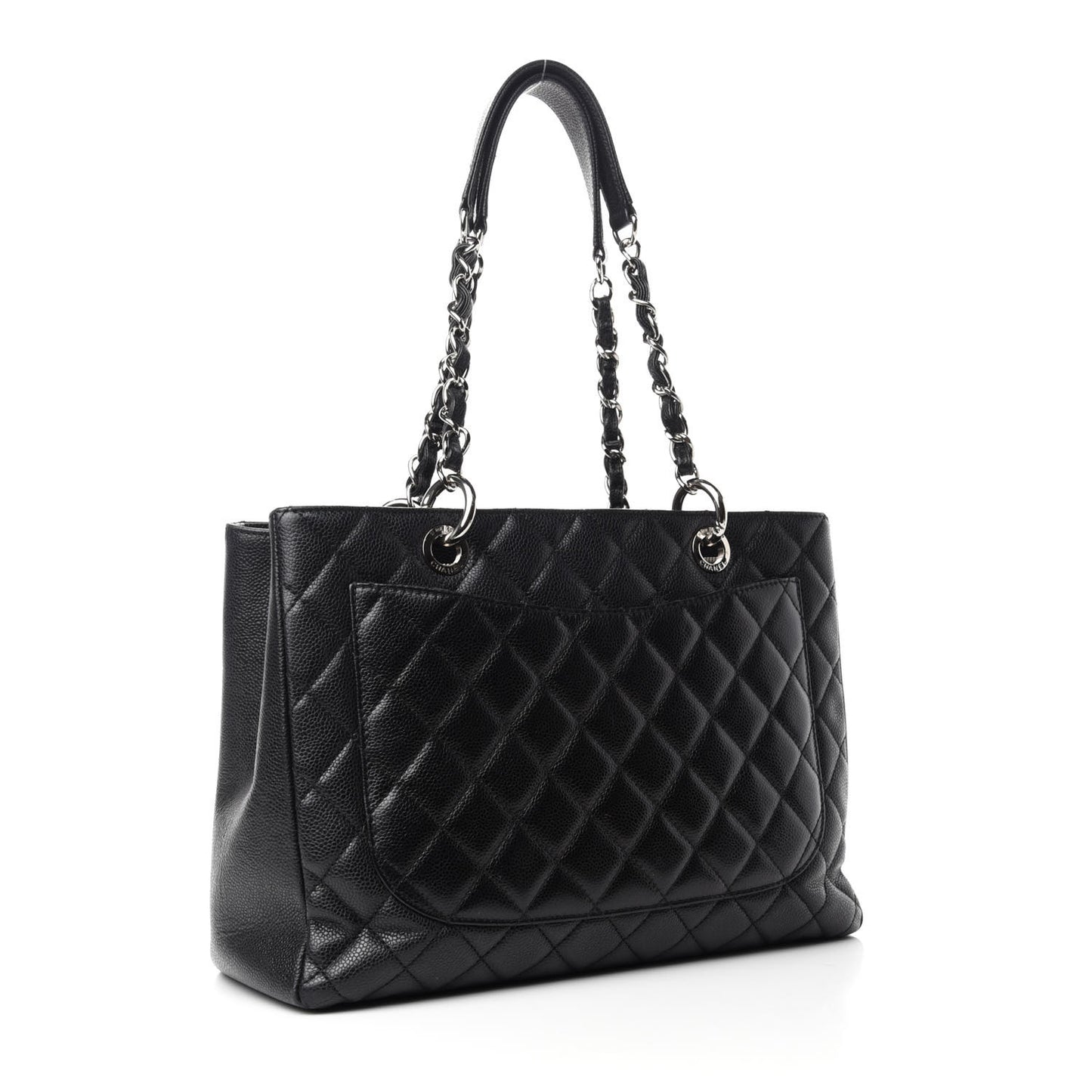 Caviar Quilted Grand Shopping Tote GST Black