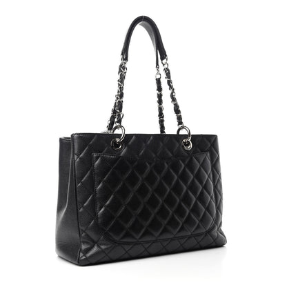 Chanel Caviar Quilted Grand Shopping Tote GST Black 3 of 12
