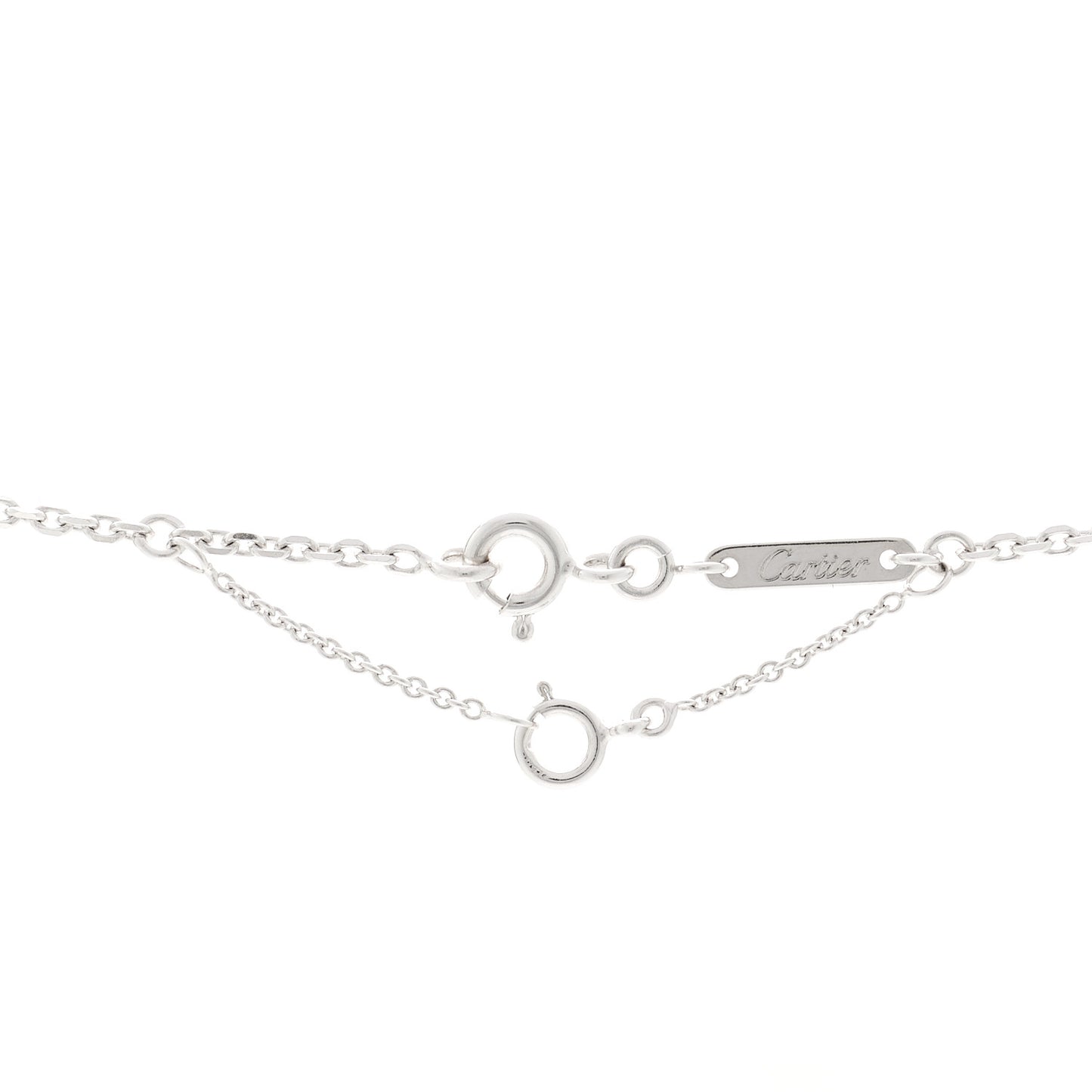 18K White Gold Medium Hearts and Symbols Necklace