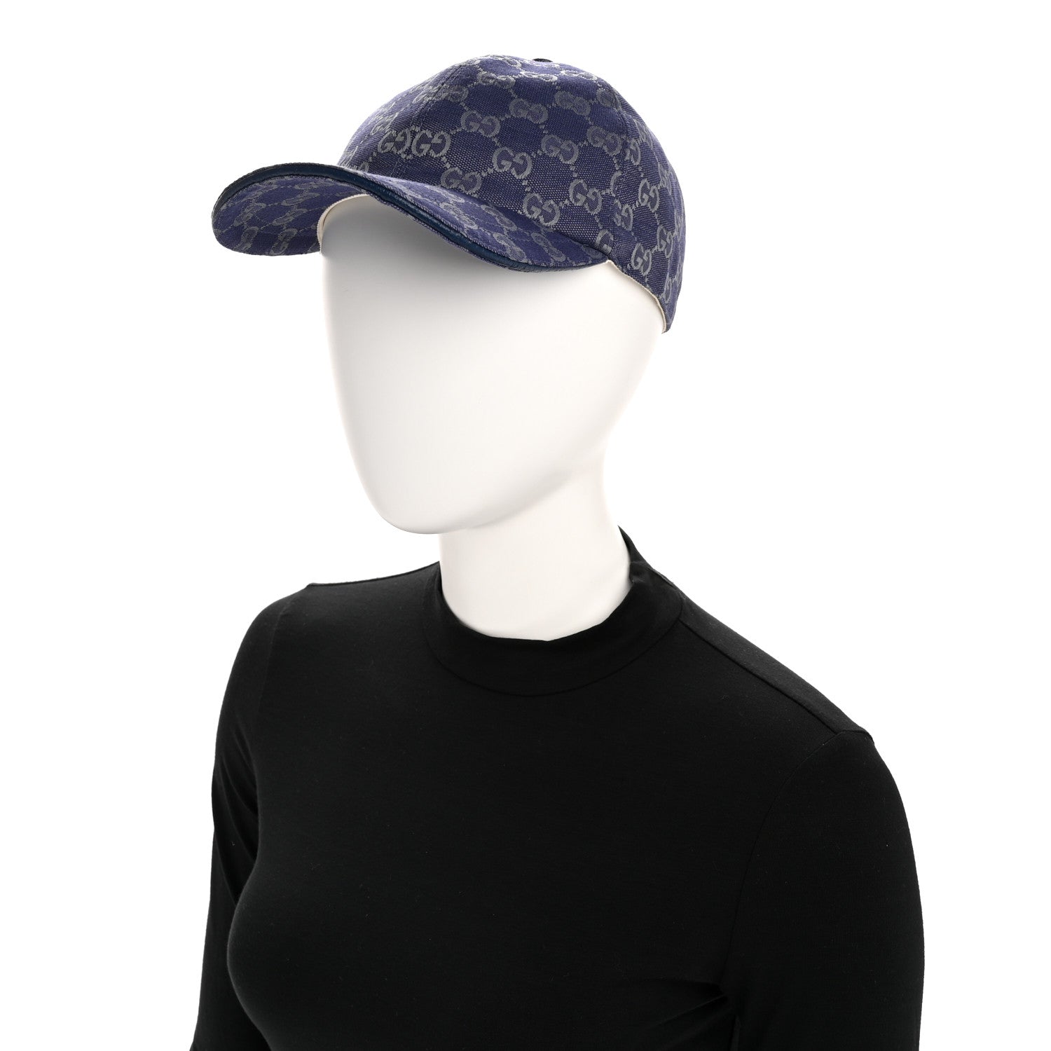 Gucci Monogram New GG Baseball Hat L Blue Grey 2 of 11