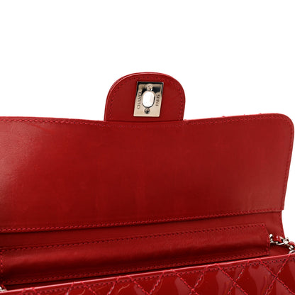 Chanel Patent Calfskin Quilted Brilliant East West Flap Clutch Red 12 of 12