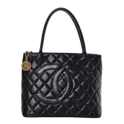 Chanel Caviar Quilted Medallion Tote Black 1 of 8