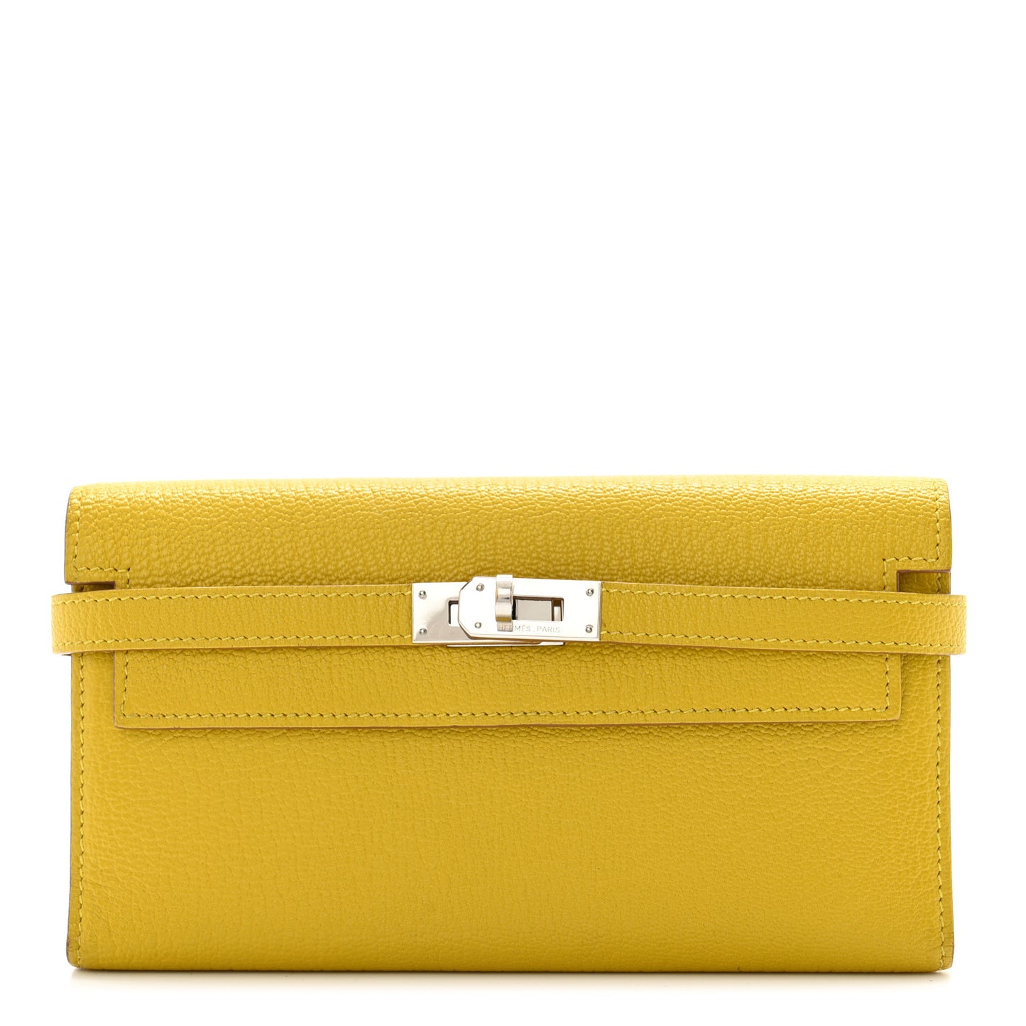 Chevre Mysore Kelly Tri-Fold Wallet Cumin