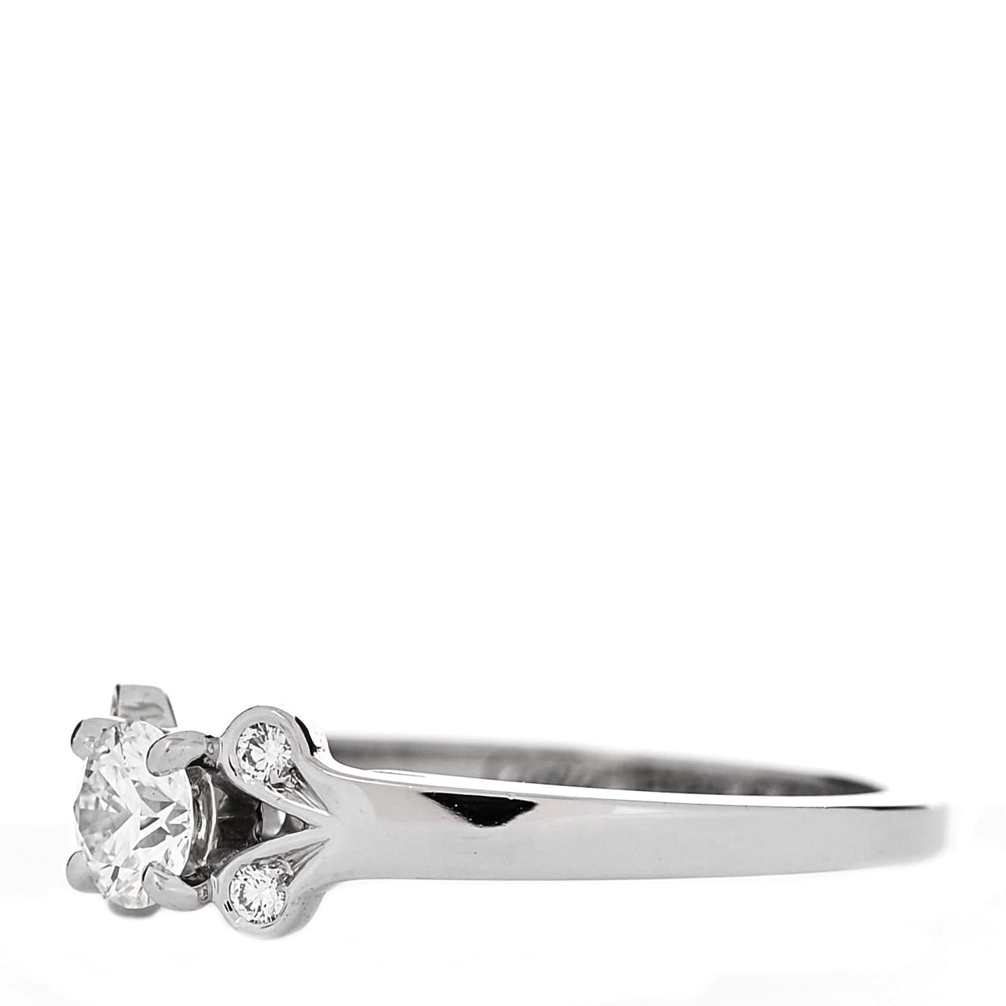 Platinum Diamond .28ct Ballerine Solitaire Engagement Ring 48 4.5