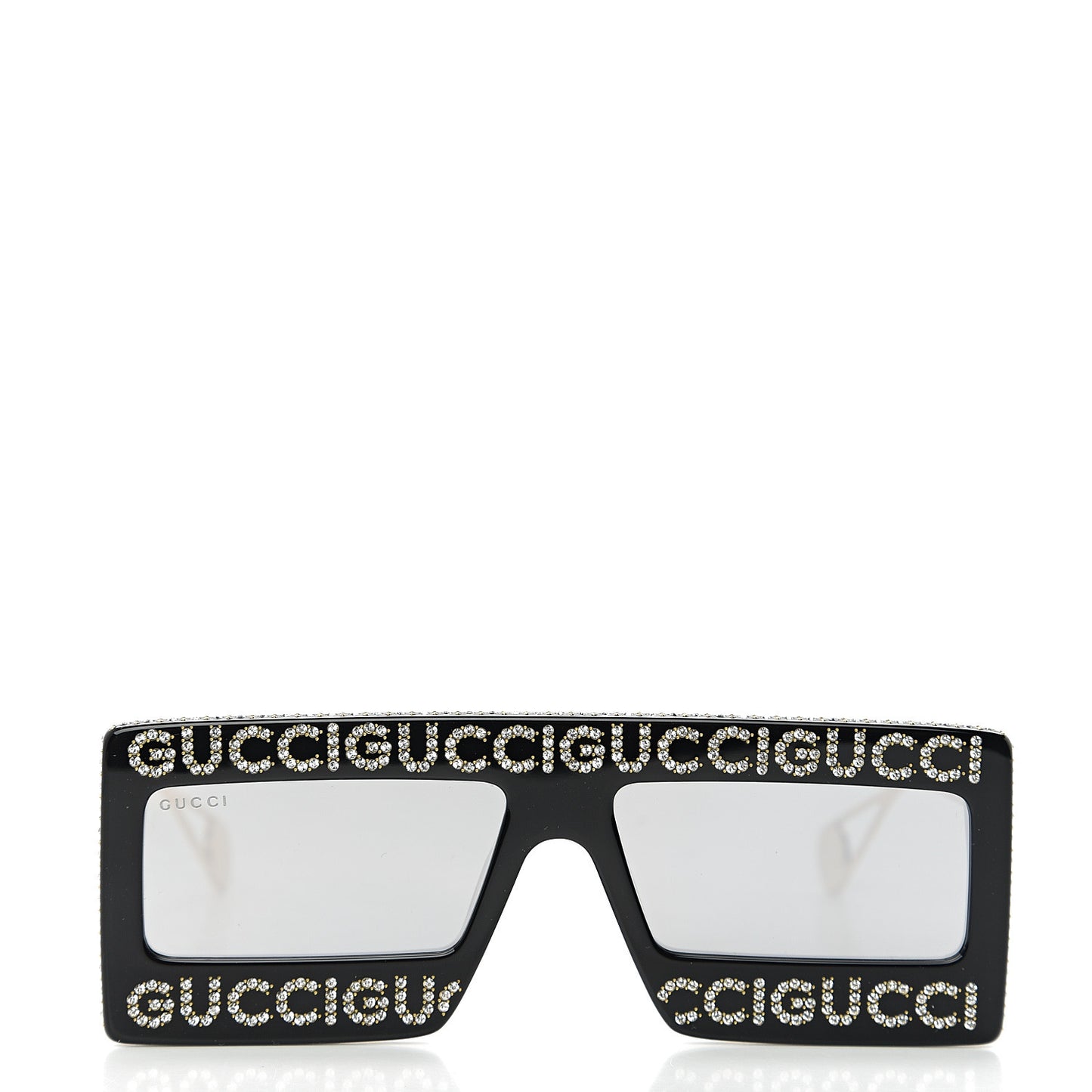 Acetate Crystal Mask-Frame Sunglasses GG0431S Black