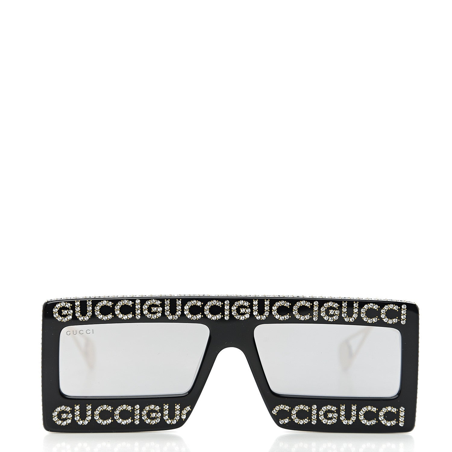 Gucci Acetate Crystal Mask-Frame Sunglasses GG0431S Black 2 of 8