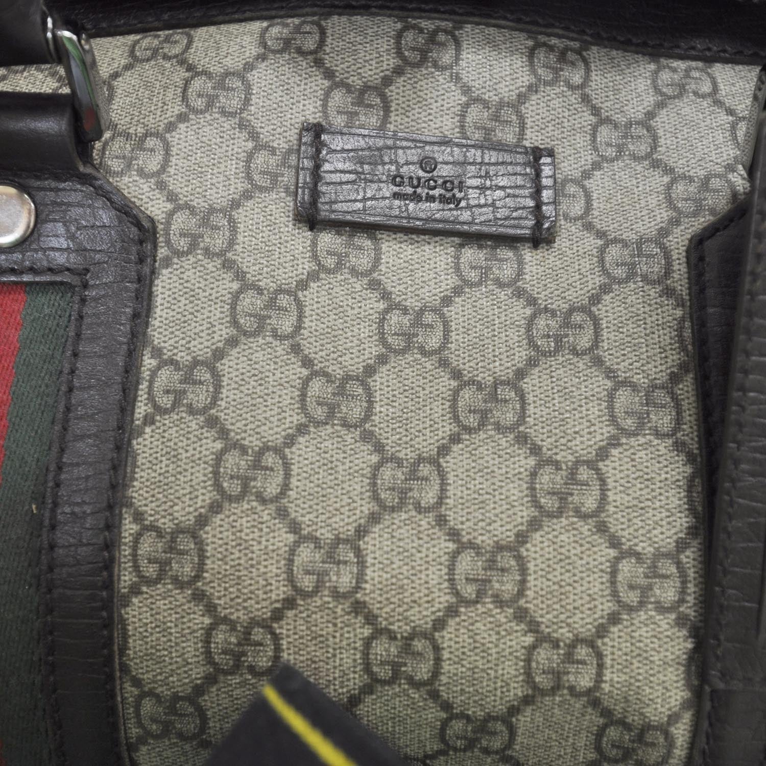 Gucci Monogram Large Web Carry On Duffle Bag 9 of 9