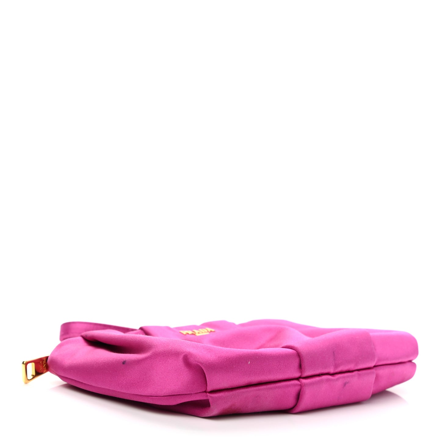 Satin Wristlet Clutch Fuxia